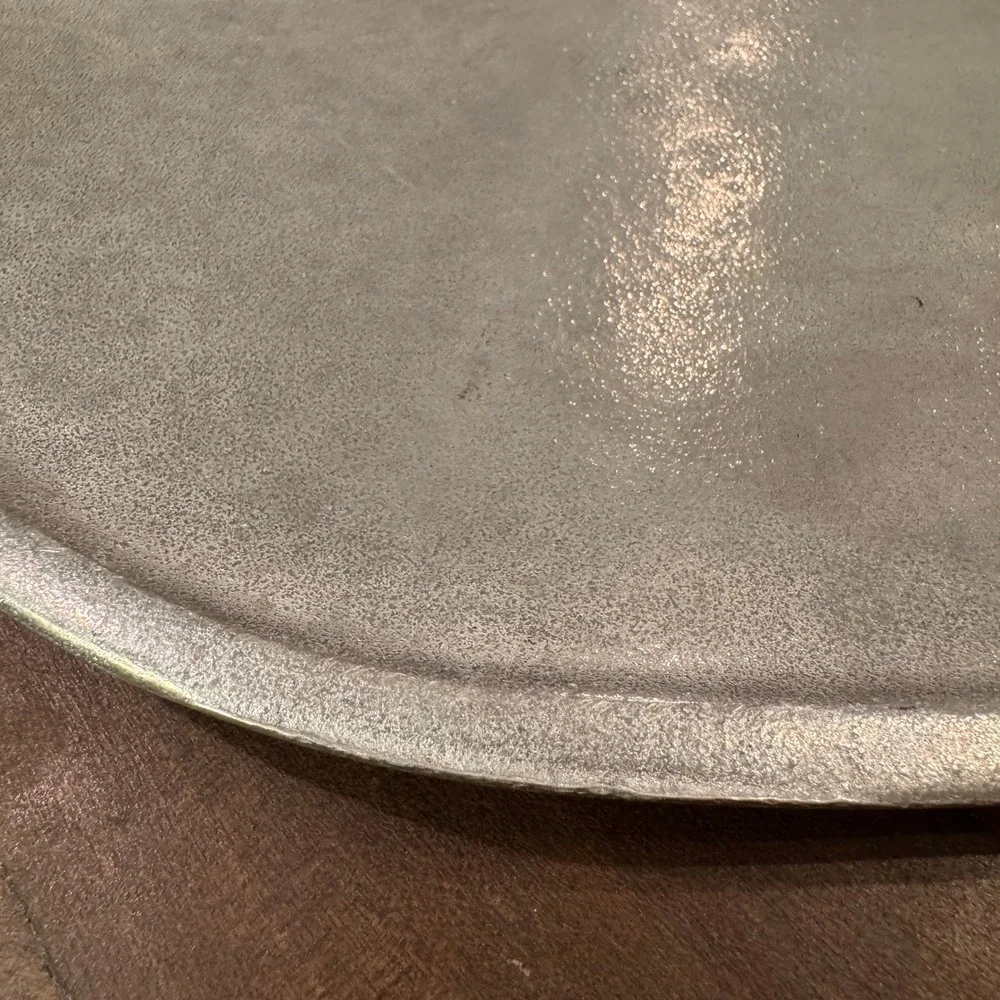 Wilton Armetale Serving Tray Matte Silver Square Platter Handles RWP Logo Grill